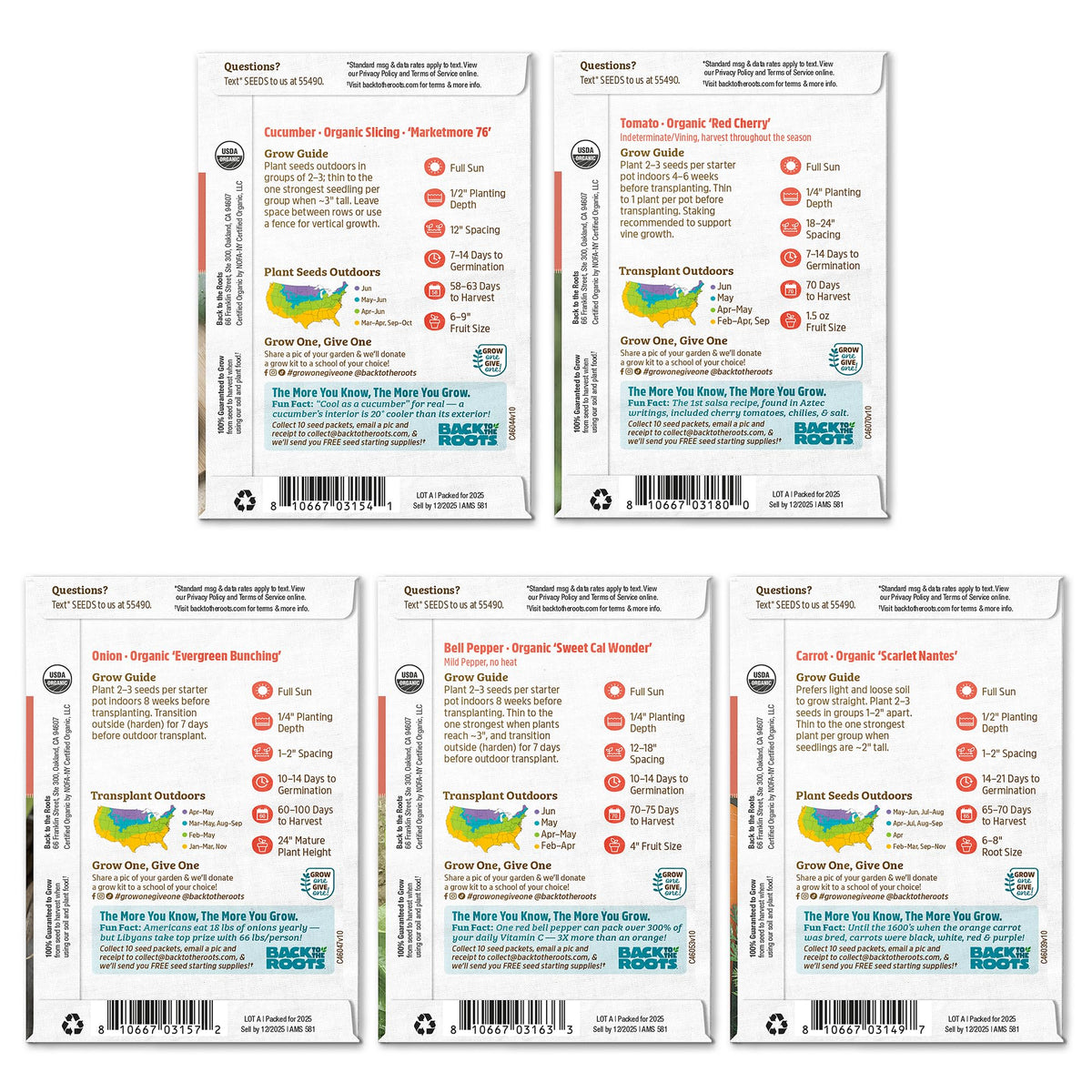 Back to the Roots gift-ready seed pack for eco-conscious gardeners.