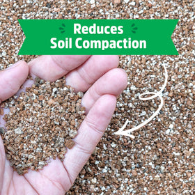 Back to the Roots moisture retention vermiculite helps prevent drying during dry spells.