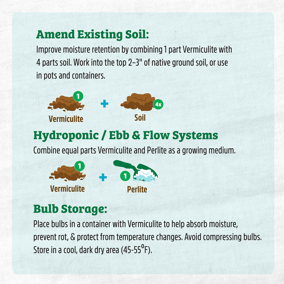 Back to the Roots outdoor indoor gardening vermiculite aids consistent hydration for thriving gardens.