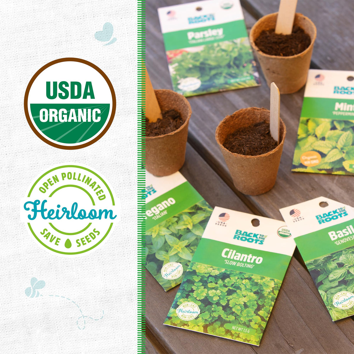 Back to the Roots seed packets garden collection for year-round gardening and easy germination