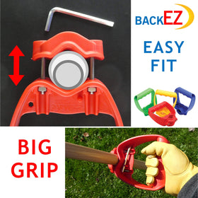 BackEZ lifts snow with less effort, making shoveling easier.