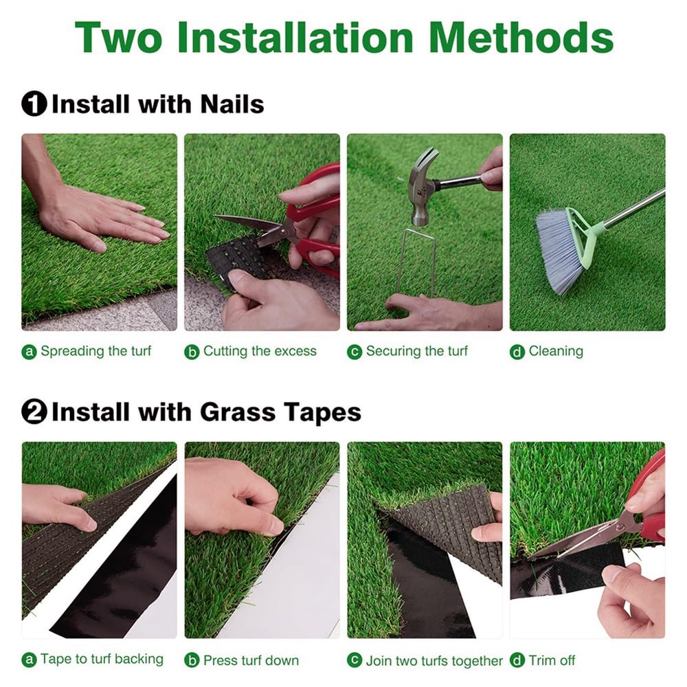 Backontro realistic grass turf all-weather design for patios, balconies, and yards.