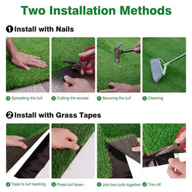 Backontro realistic grass turf all-weather design for patios, balconies, and yards.