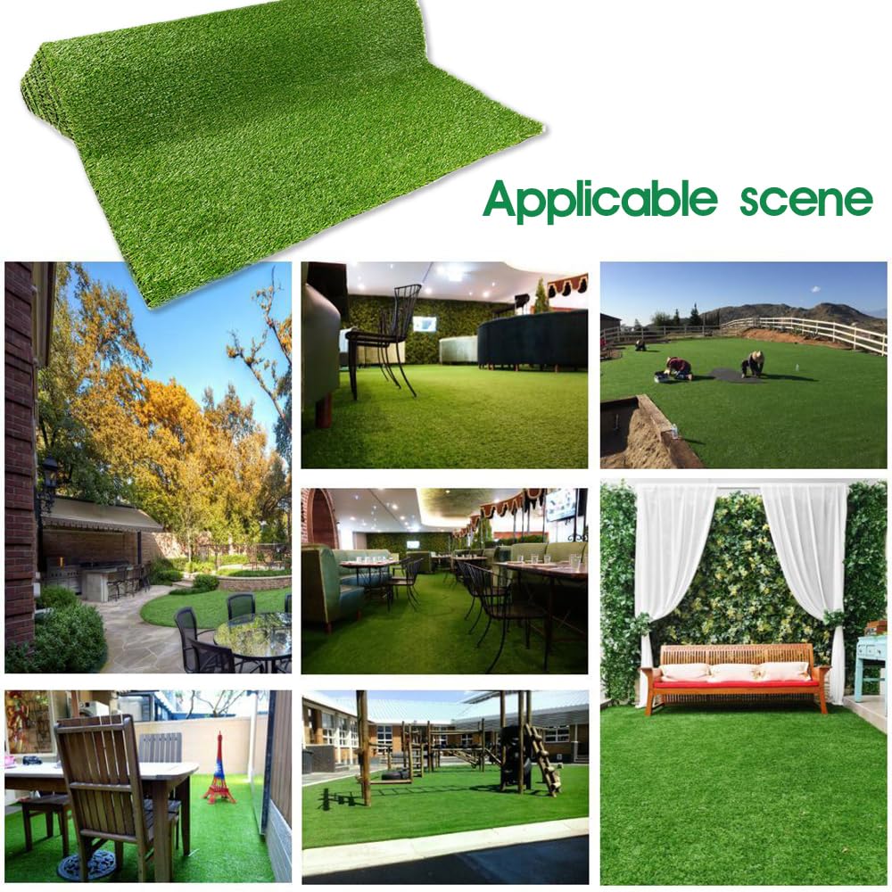 Backontro realistic grass turf drainage holes prevent puddles on decks.