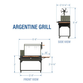 Backyard Discovery Argentine Santa Maria adjustable grates for precise cooking