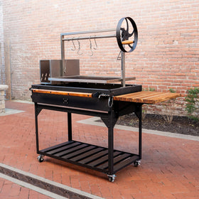 Backyard Discovery Santa Maria brasero firebox ready for smoky flavors