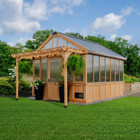 Backyard Discovery Bellerose XL side view highlighting polycarbonate walls