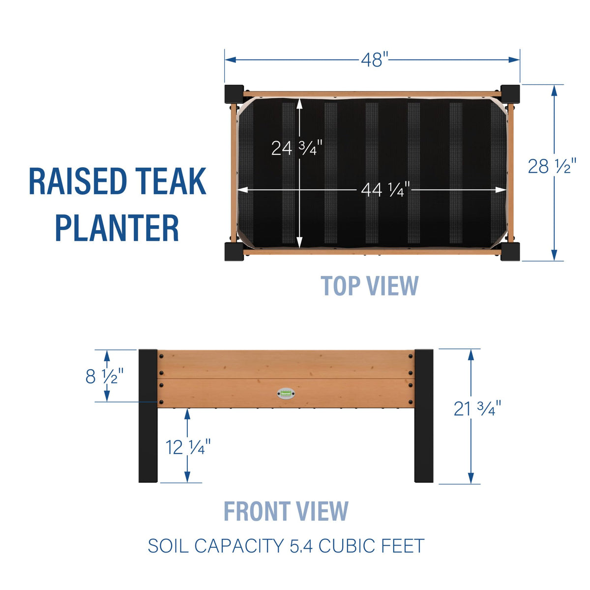 Backyard Discovery mesh liner demonstrating drainage and soil retention