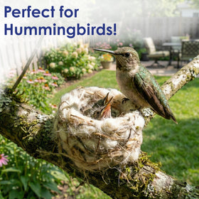 Backyard Essentials bird house use shows how to place the ball in a garden setup.