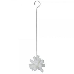 Easy-scrub design helps remove nectar residue from both plastic and glass feeders.