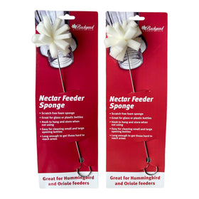 Backyard Essentials nectar feeder sponge brush – scratch-free cleaning for plastic feeders.