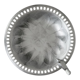 Backyard Expressions birdbath includes decorative bird attachment for added charm.