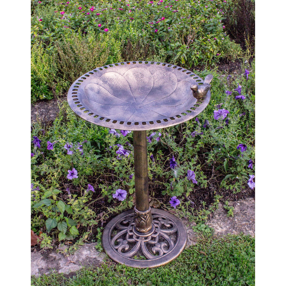 Backyard Expressions weather resistant polyresin withstands outdoor conditions