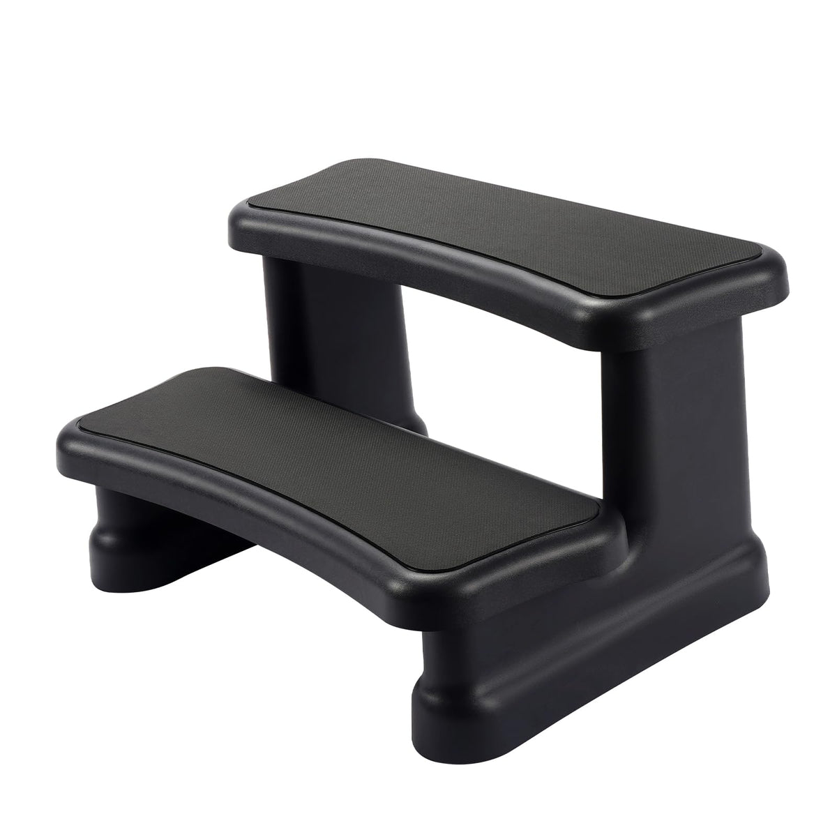 Backyard Expressions universal spa steps with no-slip grip for safe tub entry.