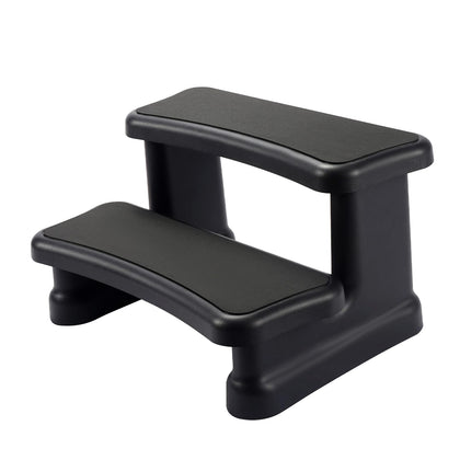 Backyard Expressions universal spa steps with no-slip grip for safe tub entry.