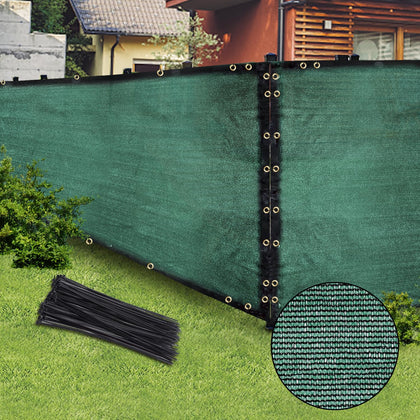 BADAO green privacy screen on fence increases backyard privacy and air circulation.