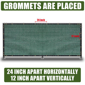 BADAO mesh shade net covers a garden, reducing visibility and allowing airflow.
