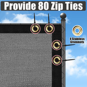 BADAO mesh shade net on chain-link fence blocks views while keeping air moving.