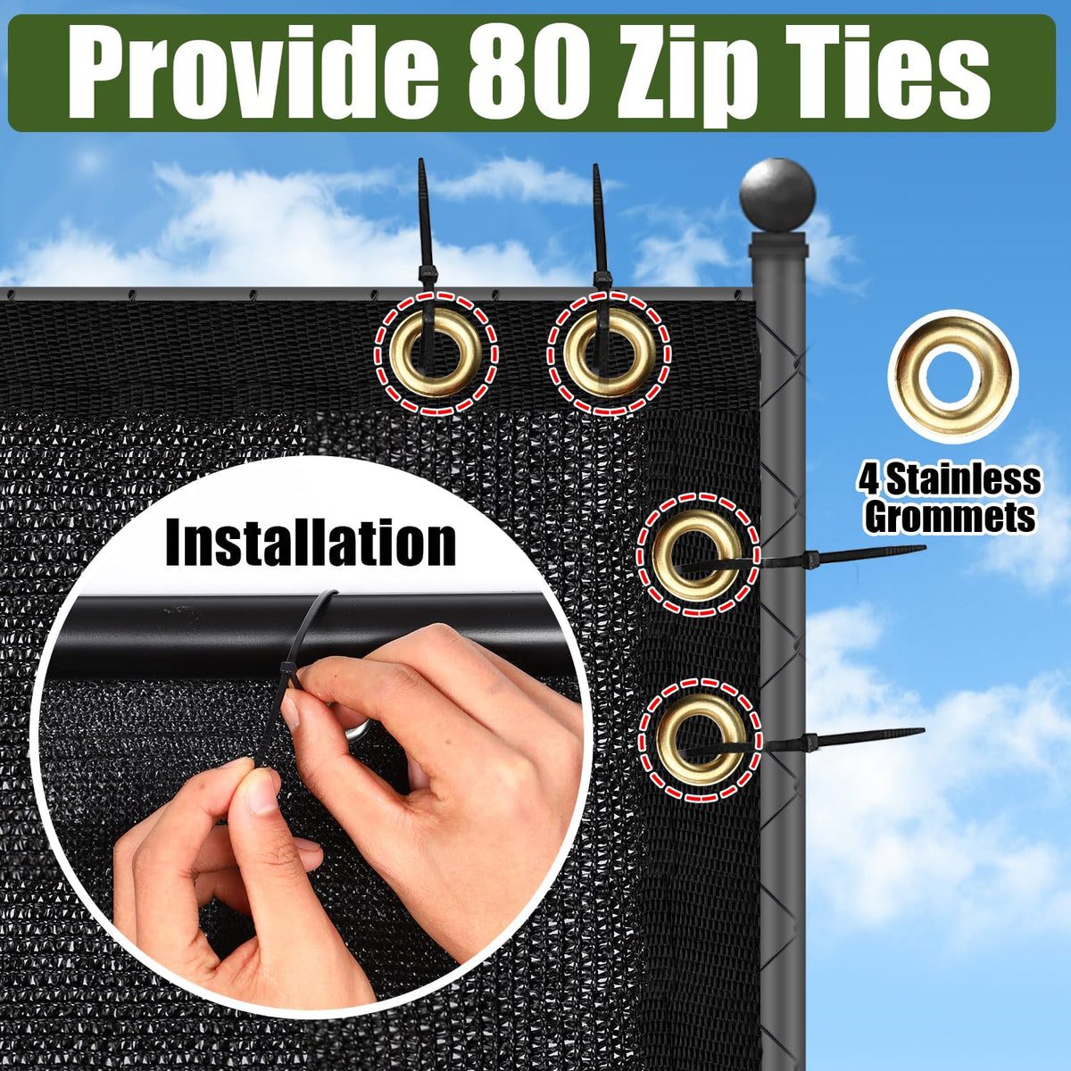 BADAO privacy screen blocks street views while reducing nearby noise