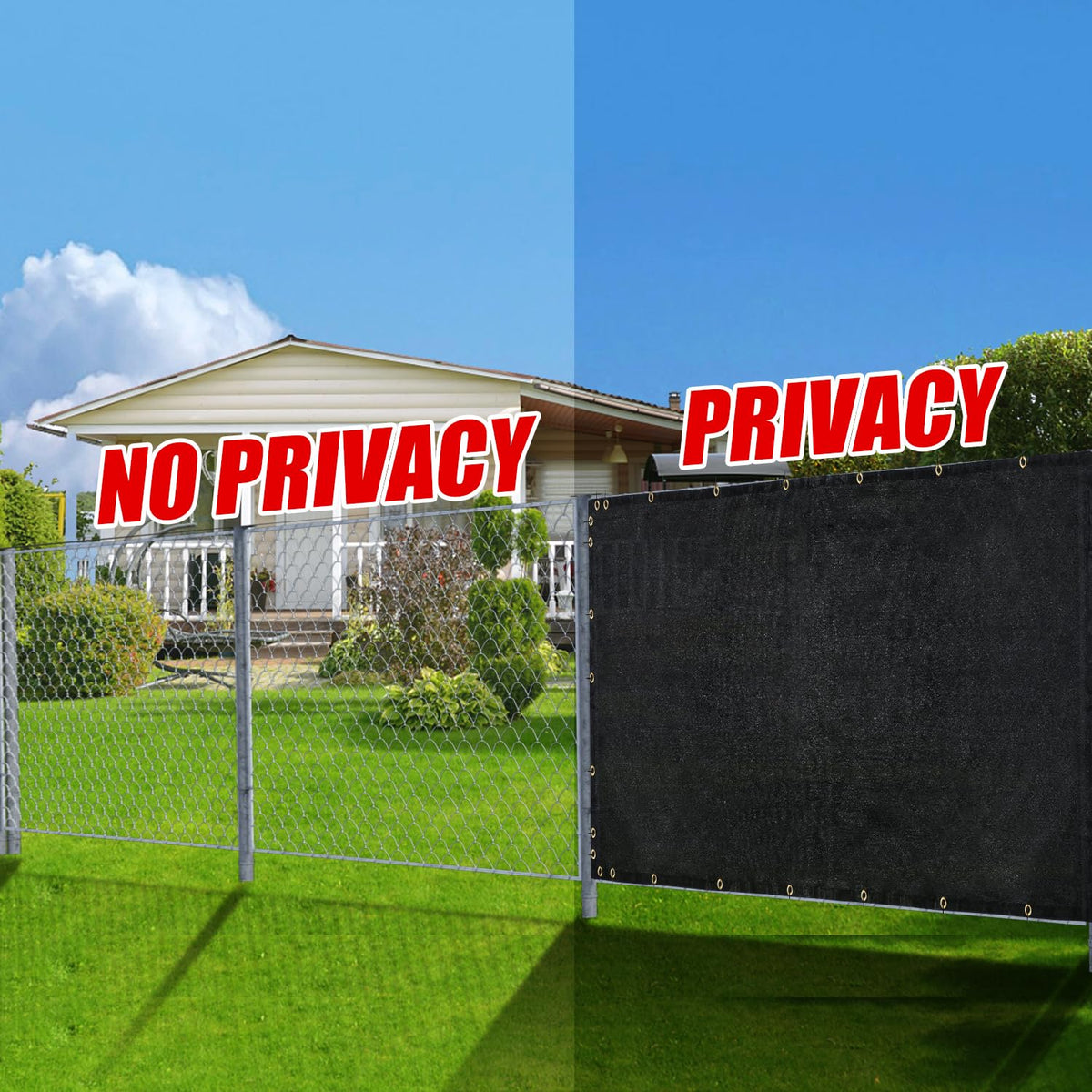 BADAO privacy screen reinforced seams provide long-lasting wind protection