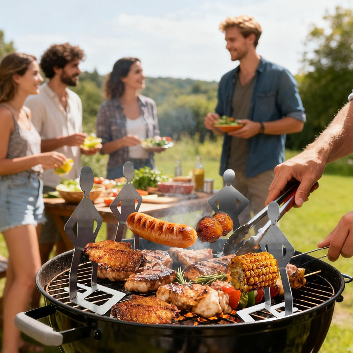 BADAO stainless-steel hotdog holder built for durability and easy cleanup.