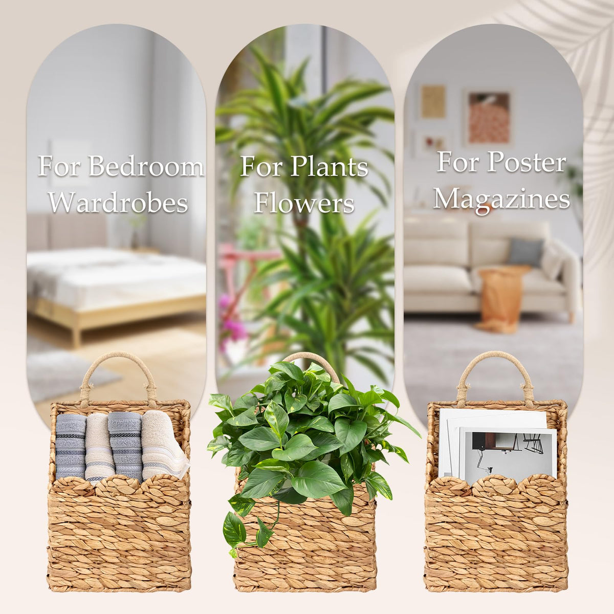 Badashun multifunctional storage basket for flowers, magazines, or sundries