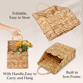 Badashun natural water hyacinth material basket highlighting eco-friendly craft