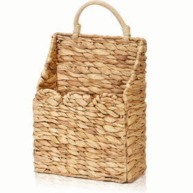 Badashun wicker hanging basket with scalloped front-door design for warm porch decor