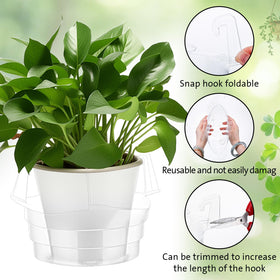 Baderke 10-inch hanging plant tray preventing spills from taller pots.