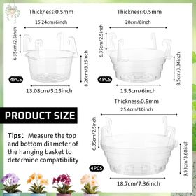 Baderke 8-inch hanging plant tray for draining larger pots.