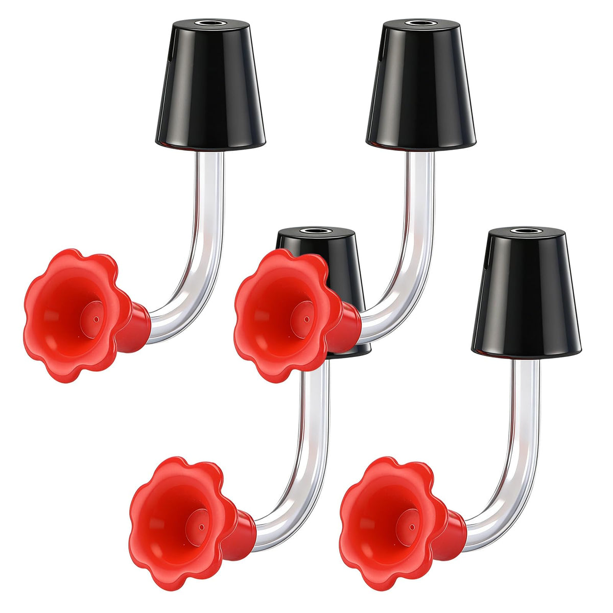 Baderke hummingbird feeder tube 4-pack with secure, drip-free fit.