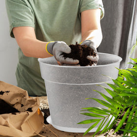 Baderke sturdy plastic pot set for versatile garden display