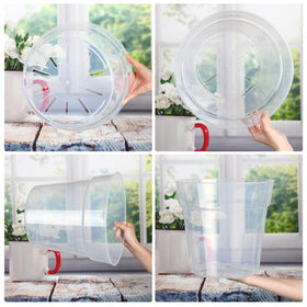 Baderke UV-protected clear pot for durable indoor outdoor use