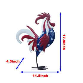 BAENRCY rooster sculpture for outdoors withstands weather and adds patriotic charm.