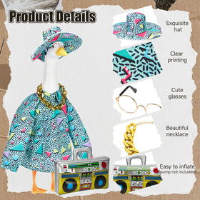 Bafeil porch goose outfit gold chain accents a bold hip hop look.
