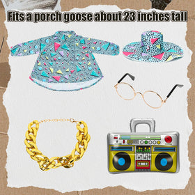 Bafeil porch goose outfit round glasses provide retro flair and outdoor durability.