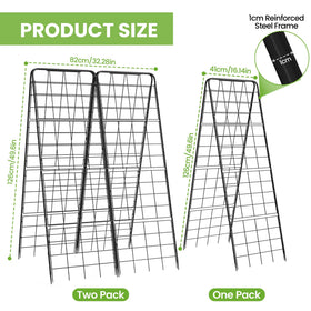 Bag Wizard Garden Trellis includes ground stakes to stabilize in varied soil