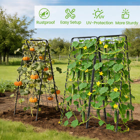 BAG WIZARD rust-resistant coating extends outdoor life for trellis.