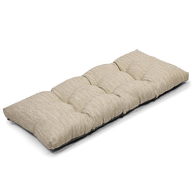 Baibu 48-inch beige bench cushion with ties adds soft comfort to standard benches.