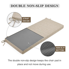 Baibu foam-core padding provides comfortable support on a bench.