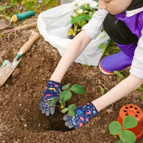 Baidast garden gloves—double foam-padded palm close-up for impact protection.