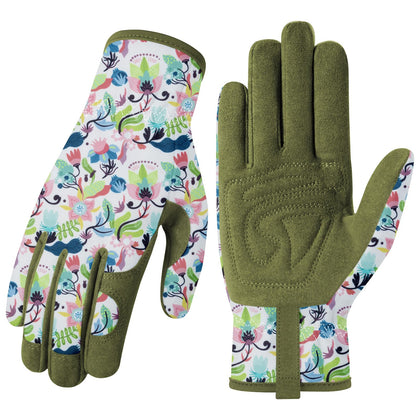 Baidast garden gloves for women with breathable back and grip for comfortable gardening