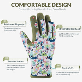 Baidast gloves with elastic wrist for secure fit while weeding