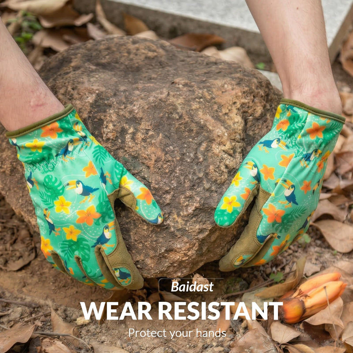 Baidast gloves offer ergonomic grip for precise pruning and digging tasks.