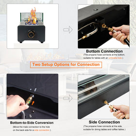 Baide Home durable steel construction of the tabletop fire pit