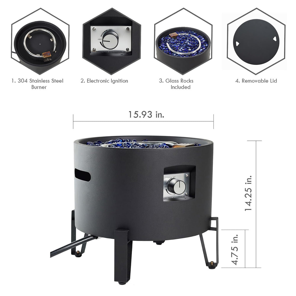 BAIDE HOME weather-resistant design for camping, backyard, or balcony use