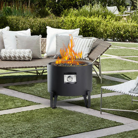 BAIDE HOME portable propane fire pit assembly for quick outdoor heat