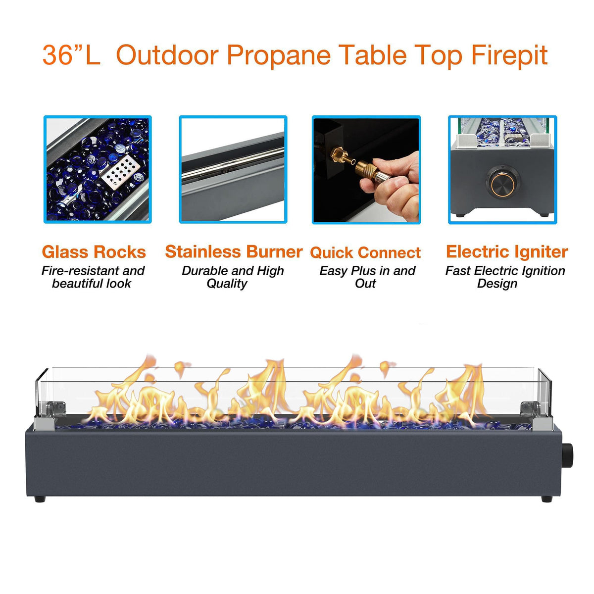 BAIDE HOME fire pit on patio setup creating cozy gathering space