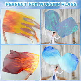 Baisdan worship flag flex rods enhance movement and visual flow.