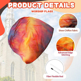 Baisdan worship flags with flexible rods for smooth movement